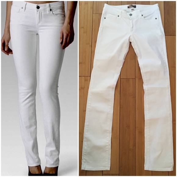 PAIGE Pants - PAIGE Peg Skinny Optic White Jeans